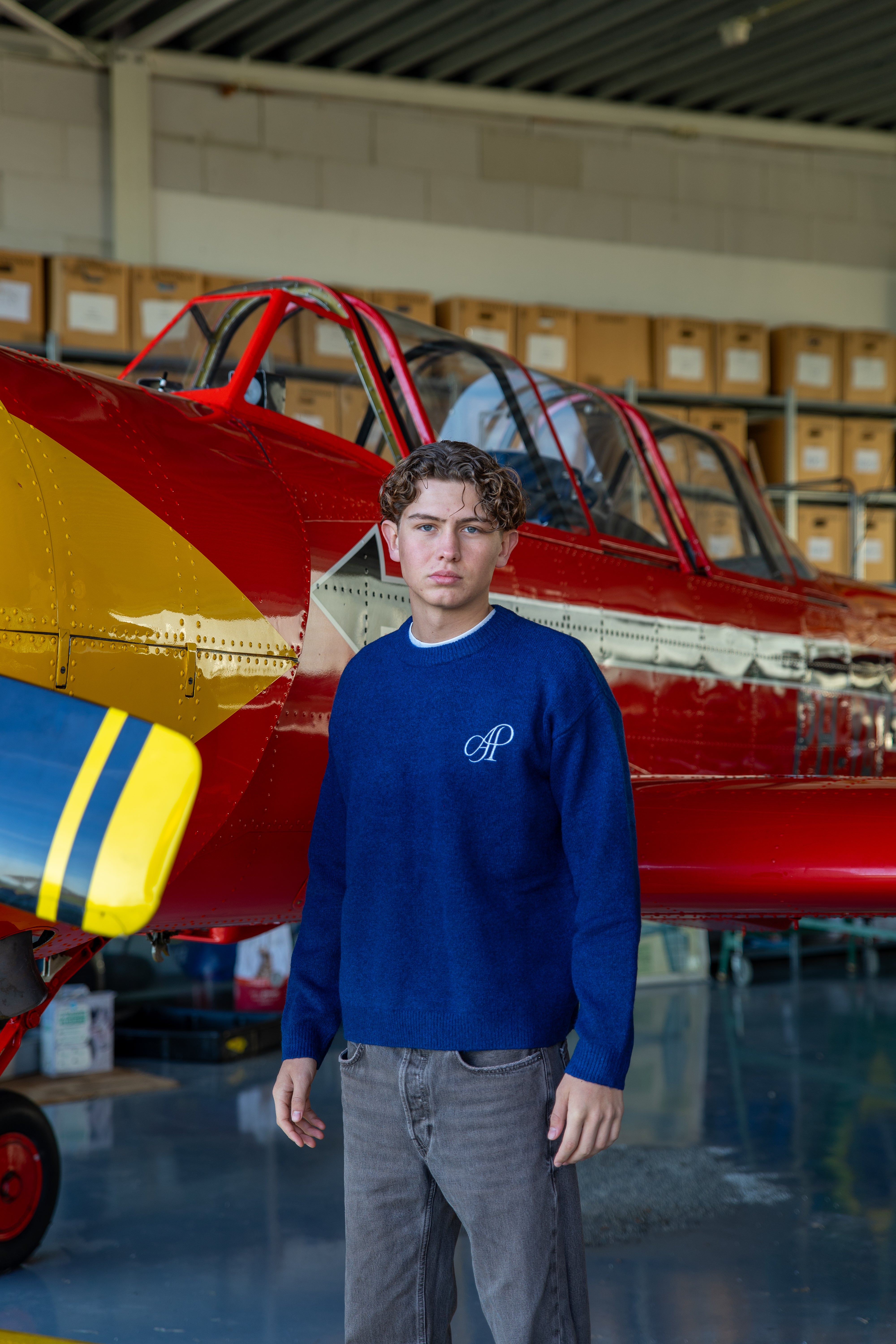 Merino Knit Trui – Donkerblauw (MEN)