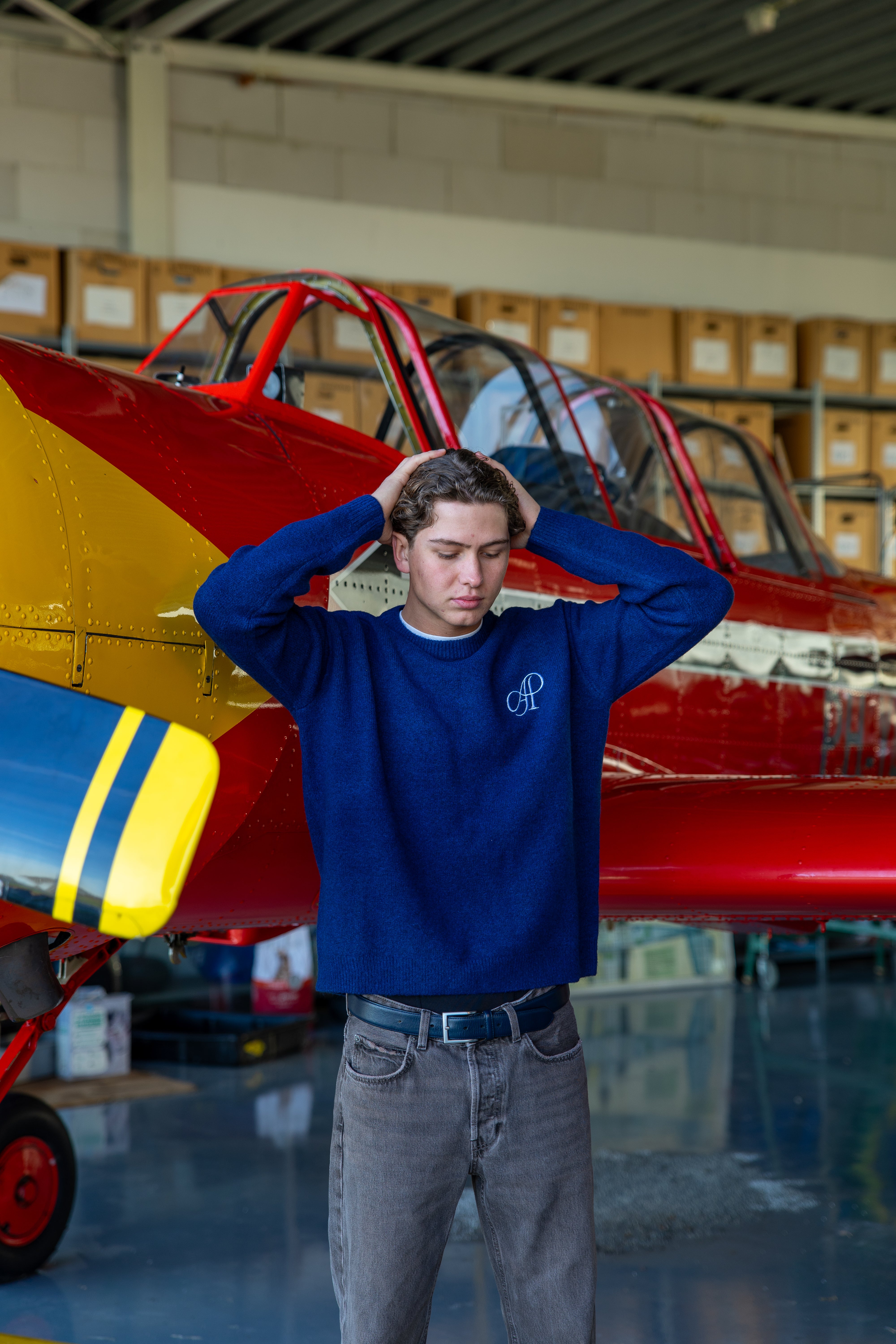 Merino Knit Trui – Donkerblauw (MEN)