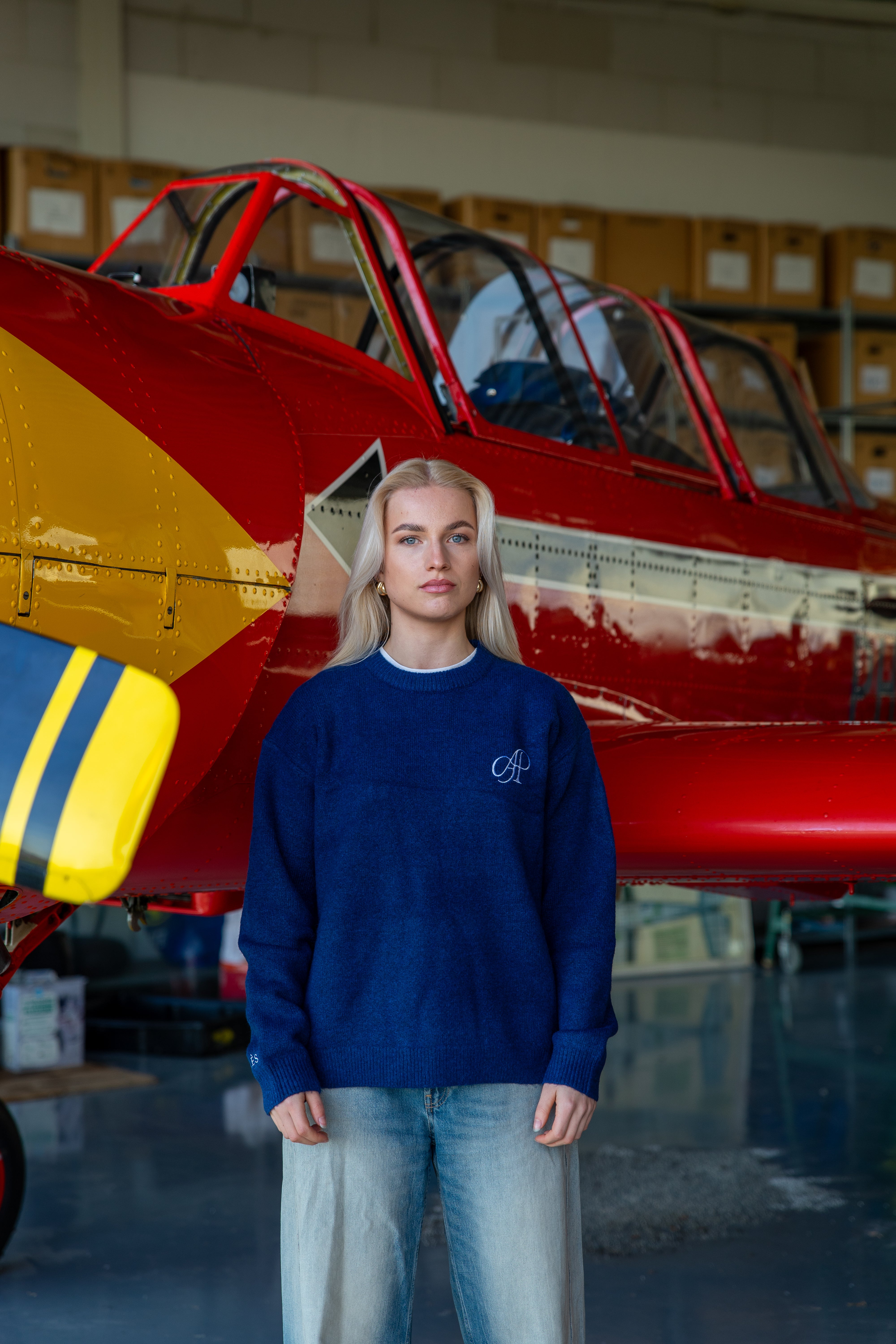 Merino Knit Trui – Donkerblauw (WOMEN)