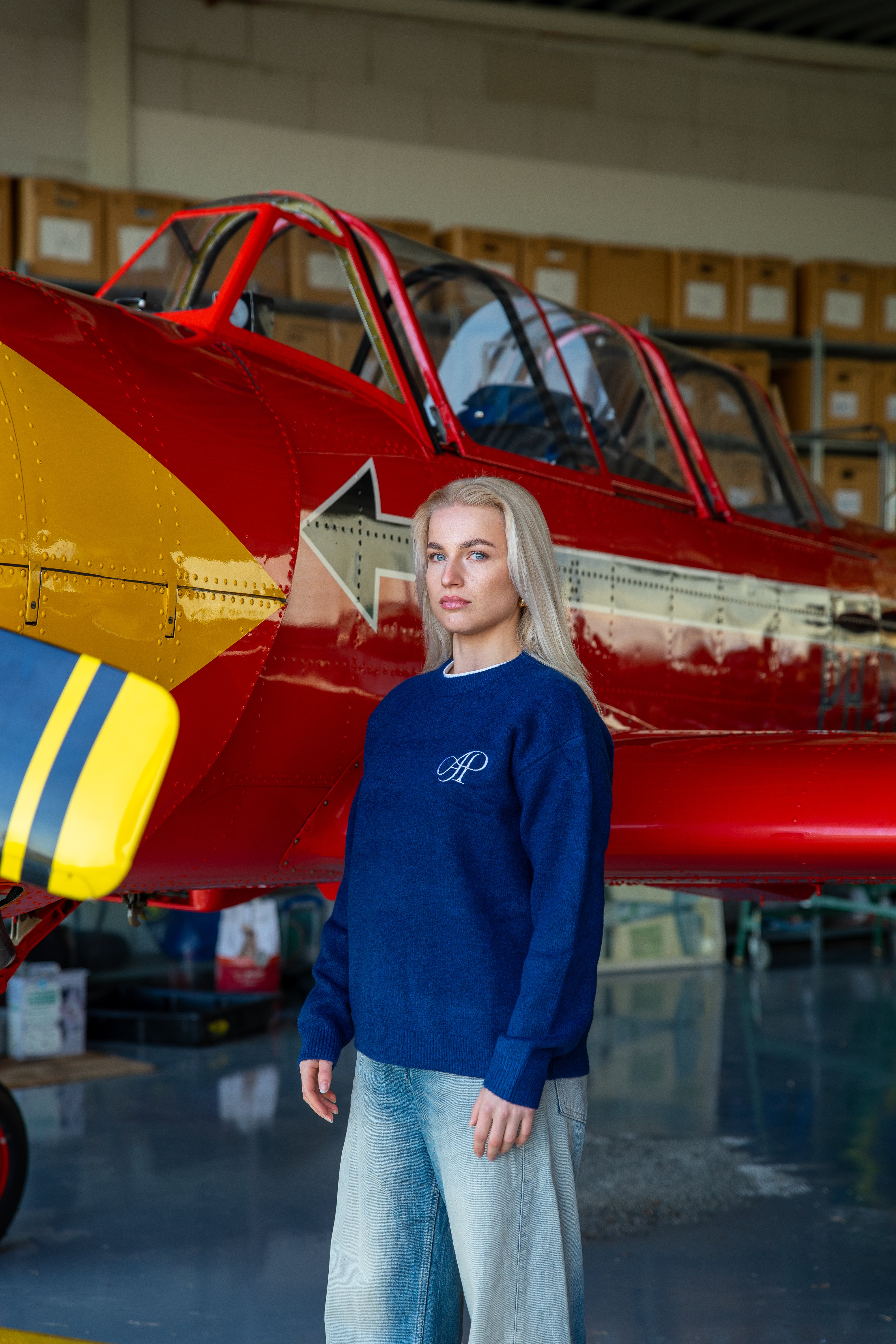 Merino Knit Trui – Donkerblauw (WOMEN)